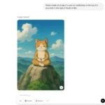 Mèo thiền định phong cách Studio Ghibli được tạo bởi ChatGPT GPT-4o