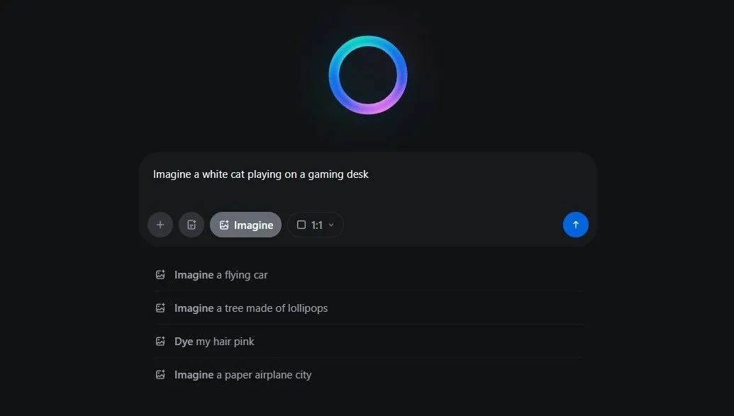 Meta AI giao diện tạo hình ảnh từ văn bản