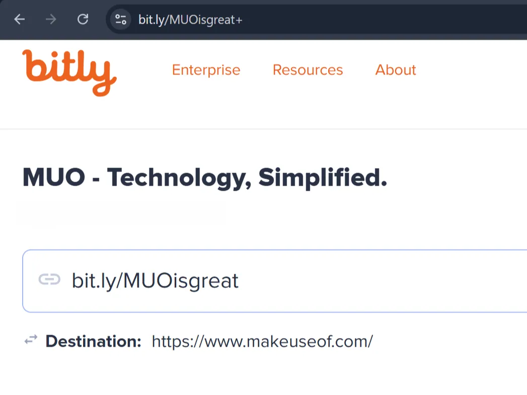 Minh họa link rút gọn Bitly tiềm ẩn rủi ro bảo mật