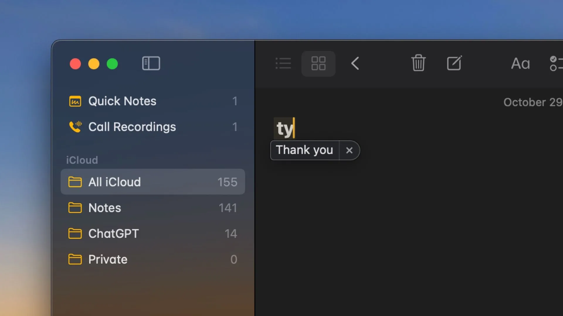 Minh họa tính năng Thay thế Văn bản (Text Replacement) trên macOS, giúp gõ nhanh các cụm từ