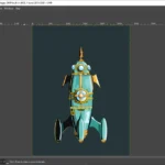 Mở file PSD trong giao diện phần mềm chỉnh sửa ảnh GIMP