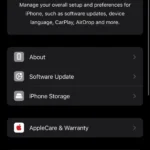 Mục Cài đặt chung (General) trong ứng dụng Cài đặt trên iPhone