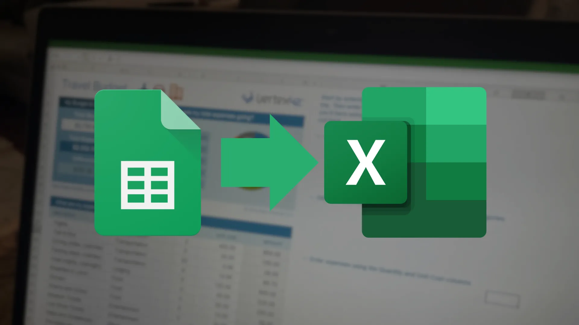 Mũi tên minh họa sự di chuyển dữ liệu giữa Google Sheets và Excel
