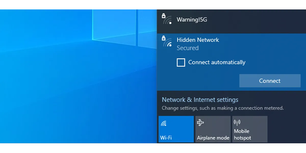 Ngăn chặn mạng Wi-Fi tự động kết nối trên Windows từ thanh tác vụ.