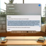Người dùng trải nghiệm các tính năng Apple Intelligence trên kính thực tế hỗn hợp Apple Vision Pro.