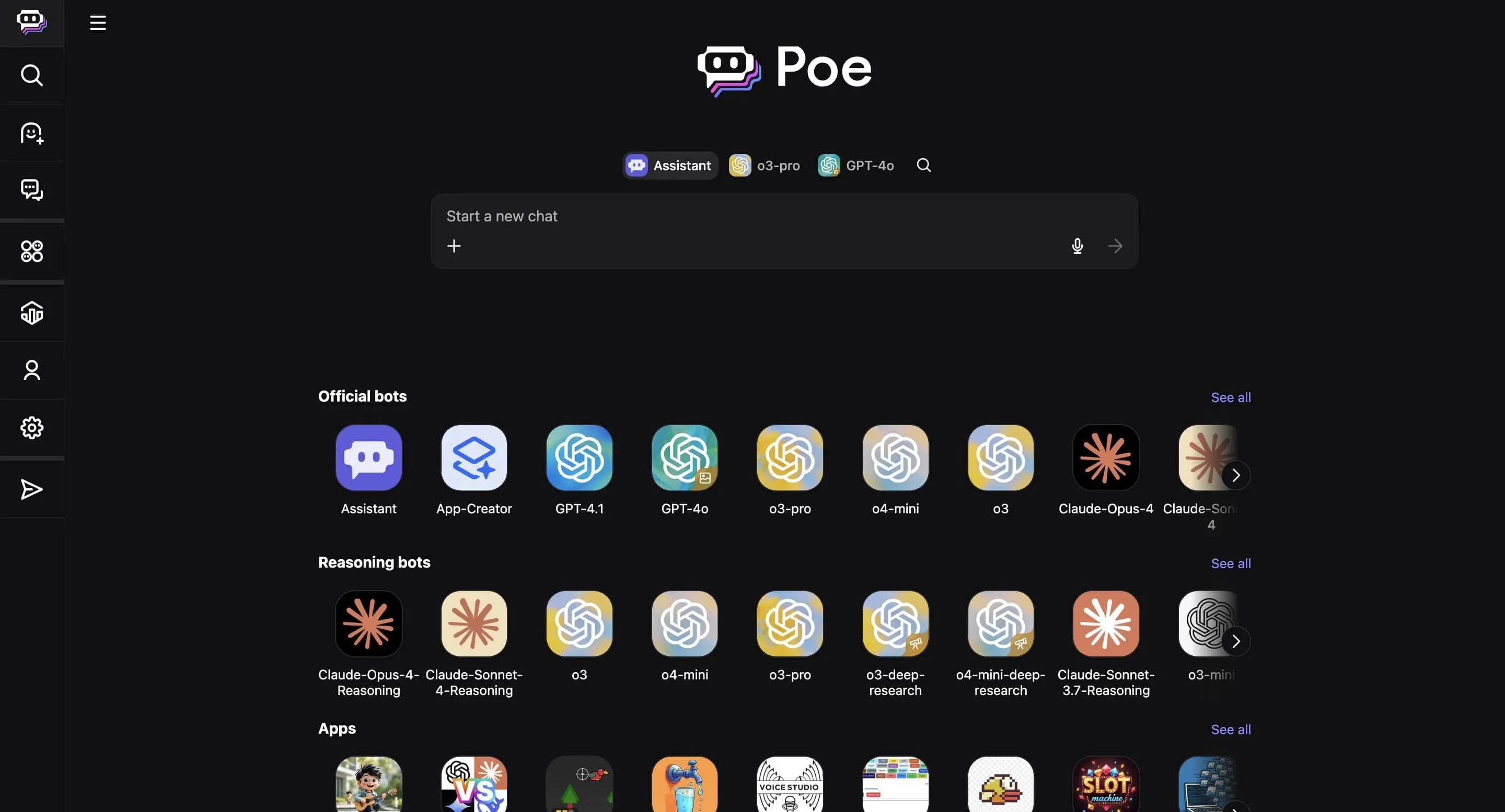 Poe website giao diện máy tính