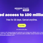 Quảng cáo Amazon Music Unlimited với ưu đãi và bản dùng thử miễn phí