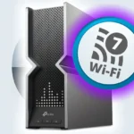 Router Wi-Fi 7 TP-Link với logo Wi-Fi 7