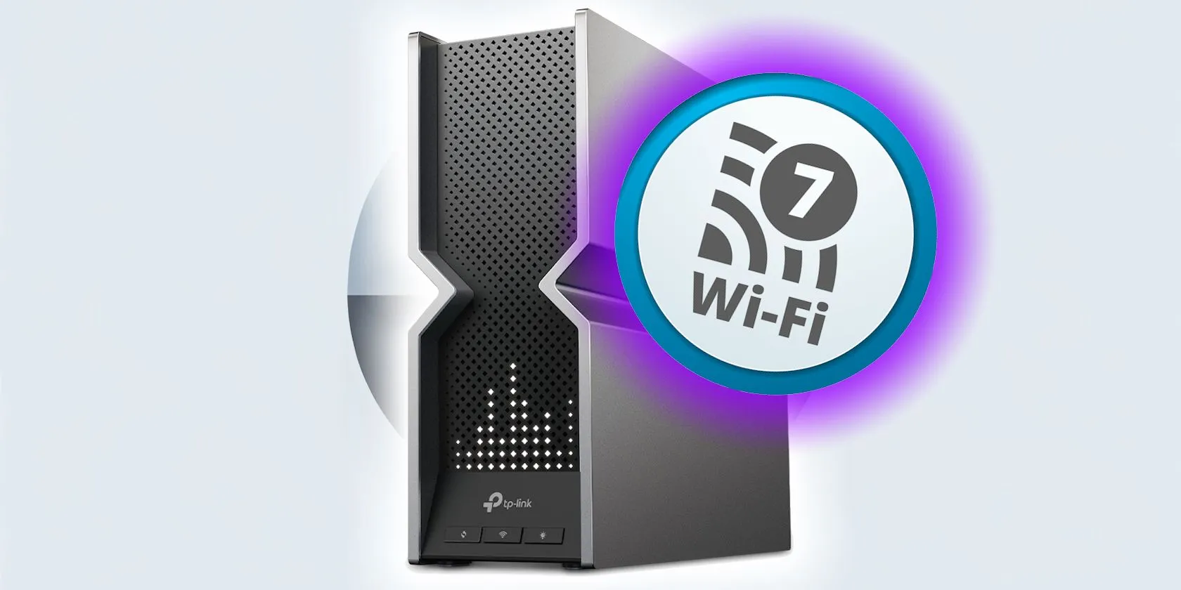 Router Wi-Fi 7 TP-Link với logo Wi-Fi 7