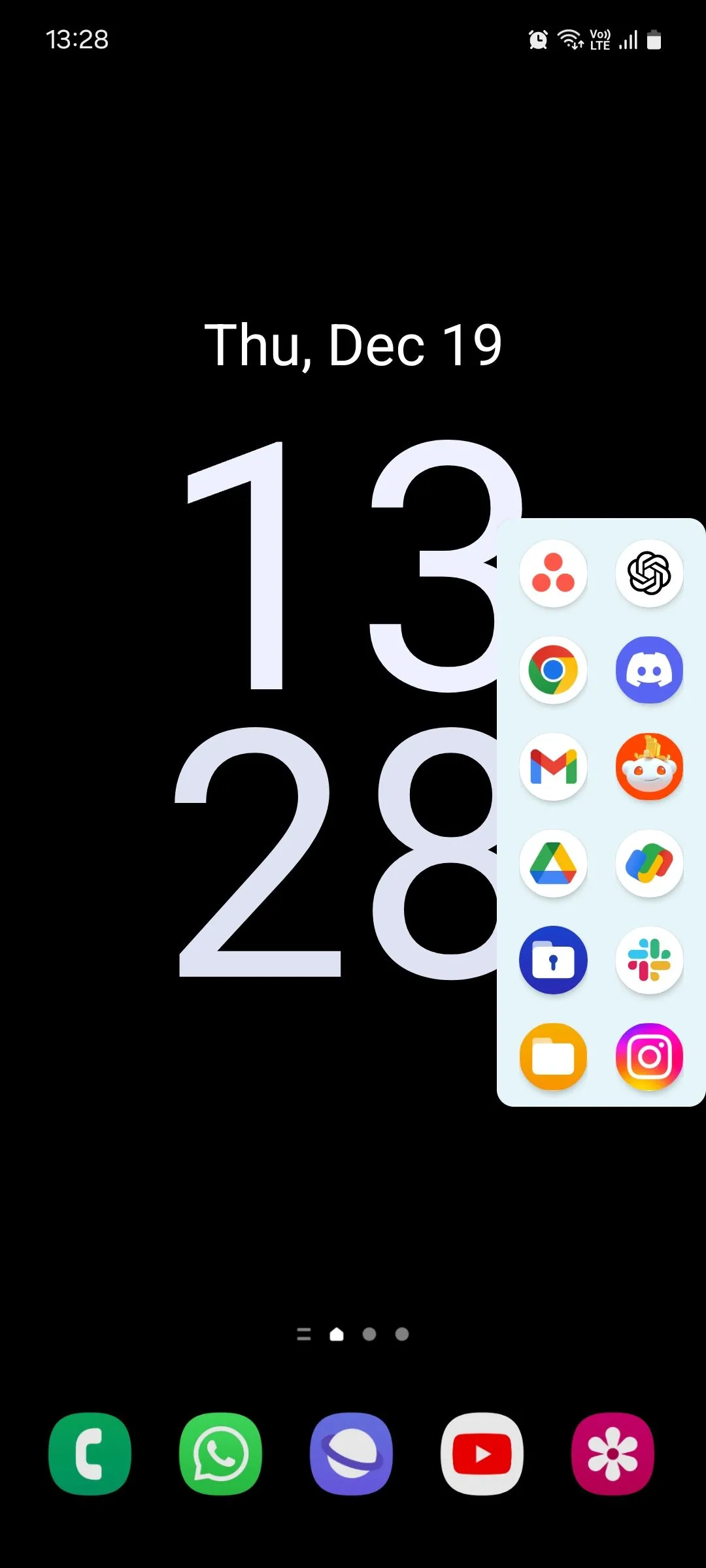 Side Bar hiển thị thanh bên truy cập ứng dụng nhanh trên màn hình chính Android