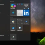 Start Menu và thanh tác vụ Windows 10 được di chuyển sang cạnh trái màn hình, thể hiện khả năng tùy biến linh hoạt.