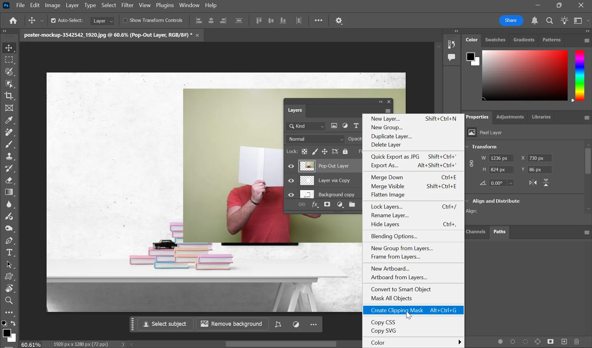 Sử dụng Clipping Mask trong Photoshop