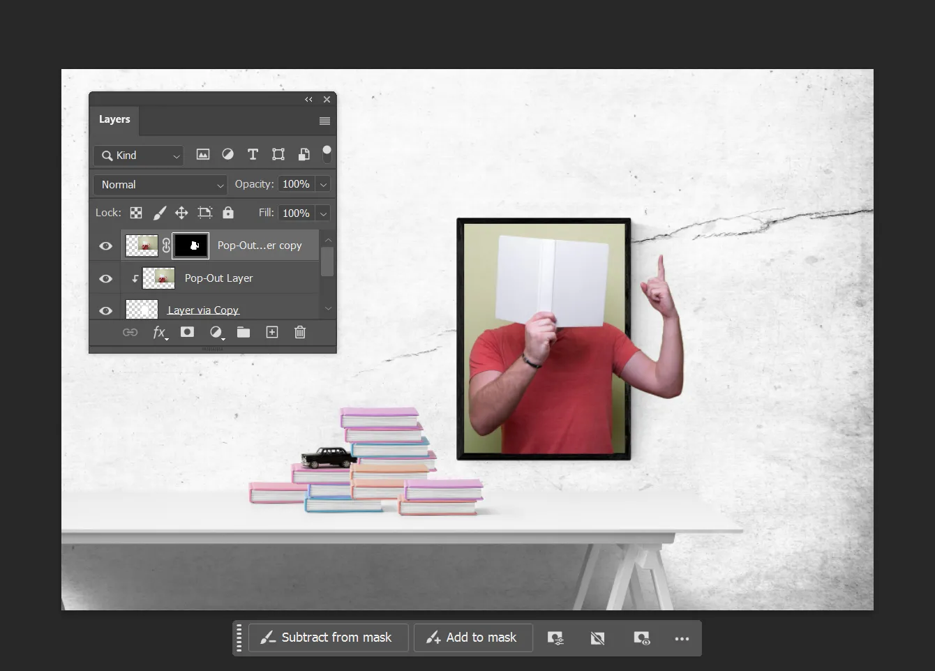 Sử dụng Layer Mask để tạo hiệu ứng pop-out trong Photoshop