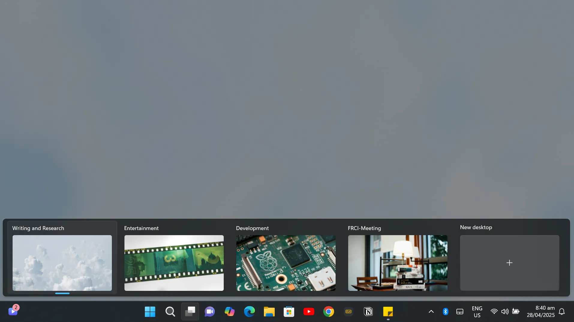 Tạo và quản lý các màn hình ảo cho từng tác vụ trên Windows