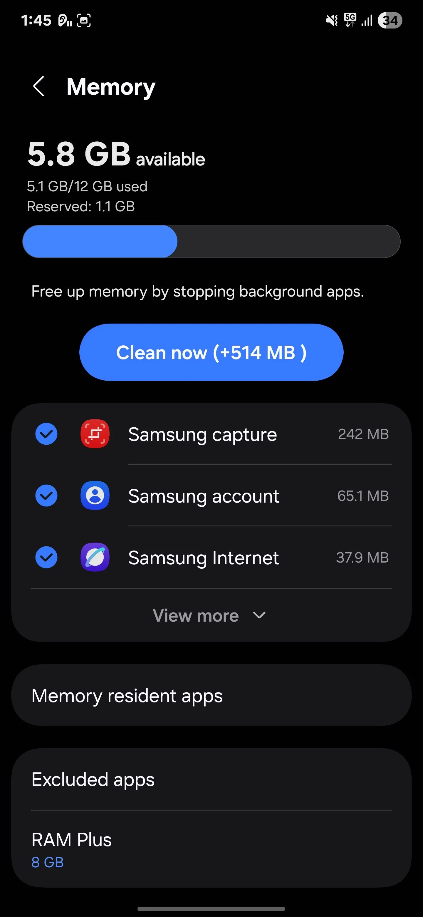 Tắt hoặc điều chỉnh tính năng RAM Plus trên Samsung để giảm tải cho hệ thống và tiết kiệm pin.