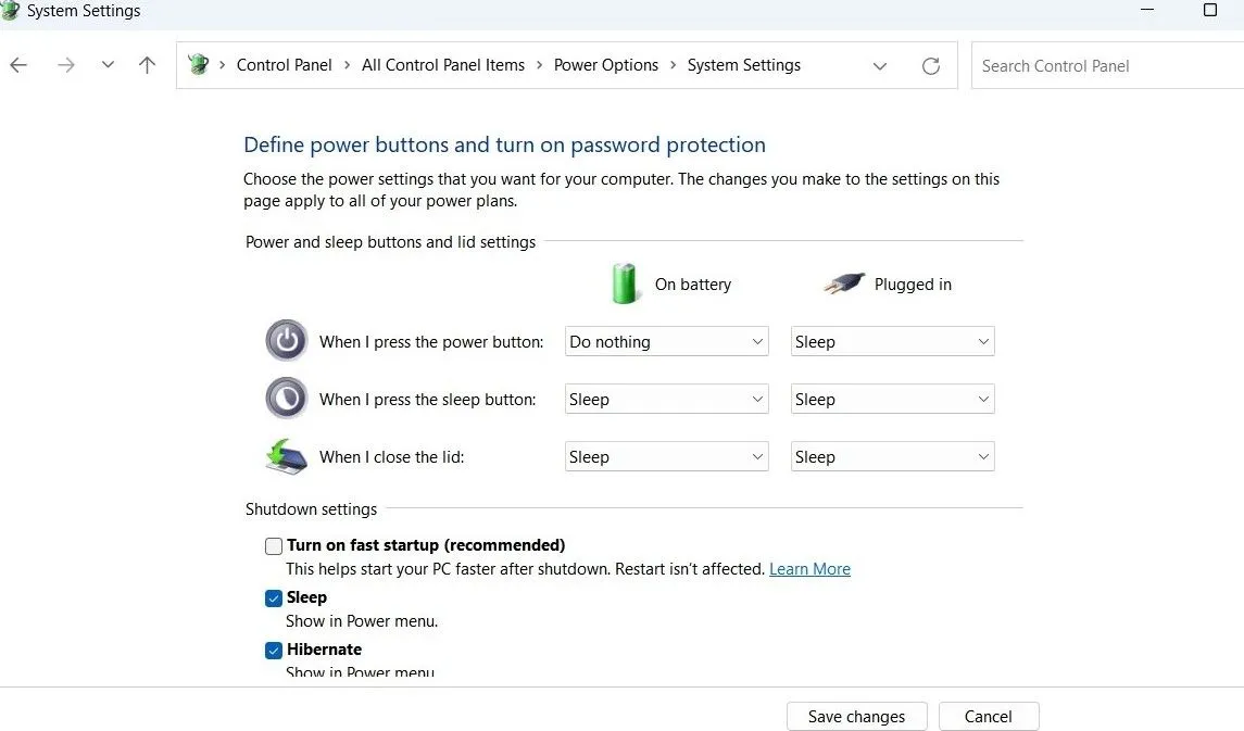 Tắt tính năng Khởi động nhanh trên Windows để sửa lỗi Bluetooth