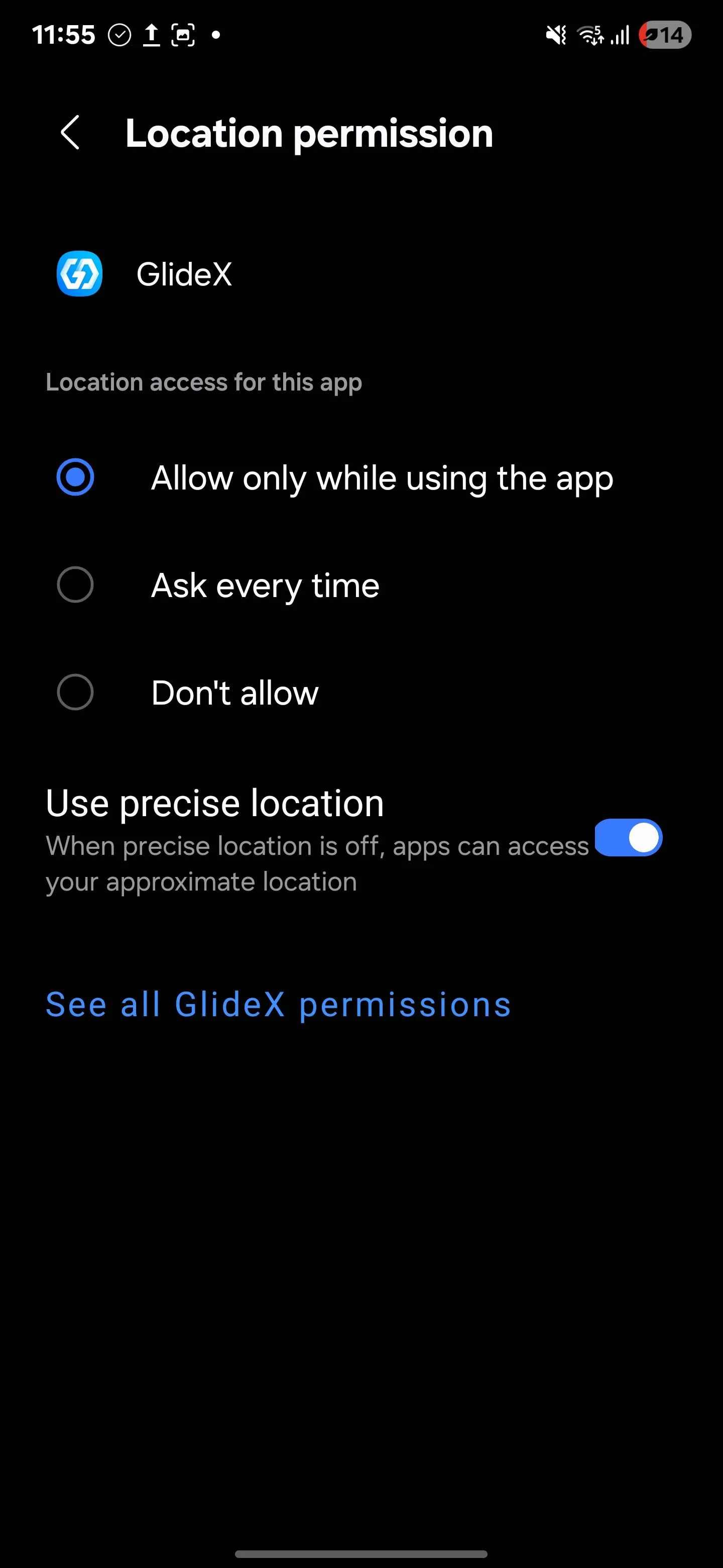 Tắt tính năng "Vị trí chính xác" cho ứng dụng trên điện thoại Samsung Android