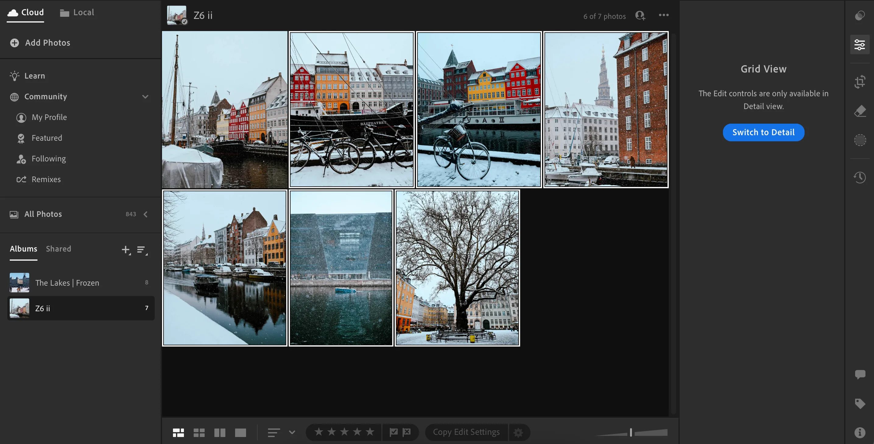 Thao tác tạo album để tổ chức và quản lý ảnh hiệu quả trong Adobe Lightroom CC.
