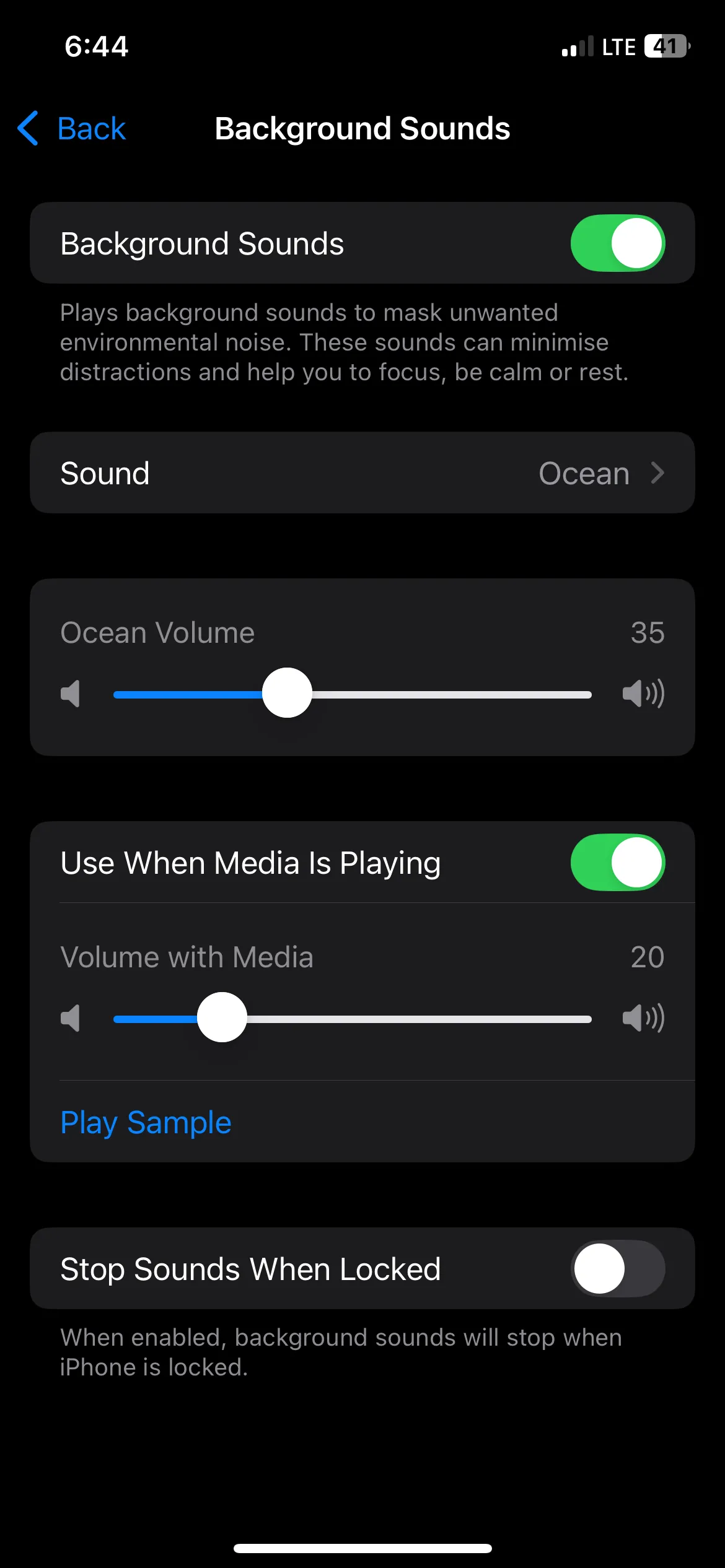 Thay đổi Âm thanh nền sang âm thanh Đại dương trên iPhone.