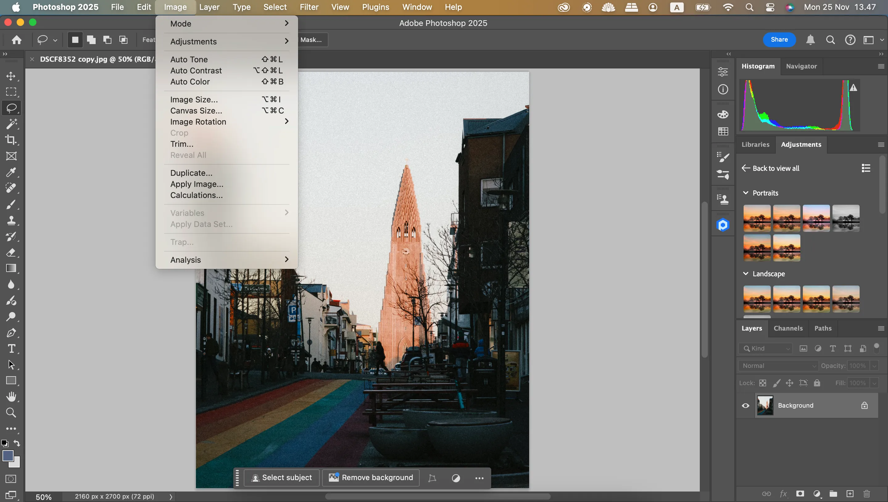 Thay đổi kích thước ảnh trong Photoshop bằng công cụ Image Size