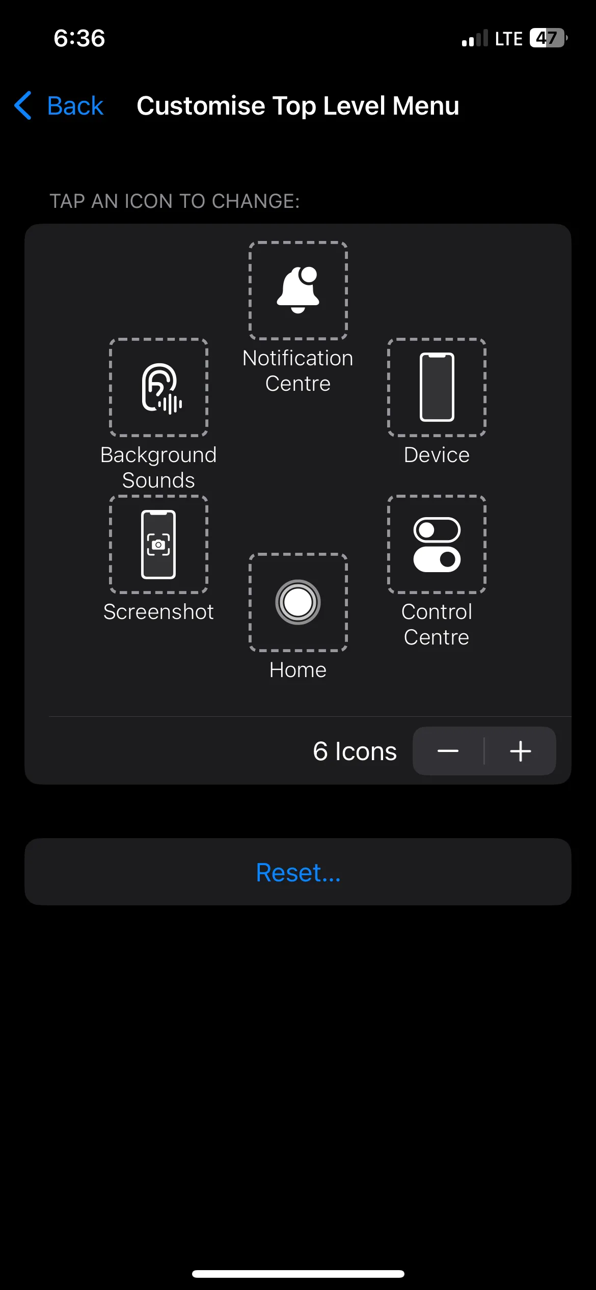 Thêm hành động chụp màn hình vào menu AssistiveTouch trên iPhone.
