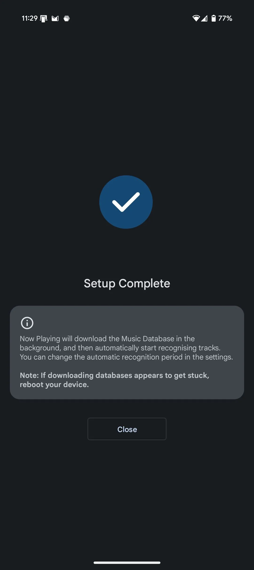 Thiết lập ban đầu của Ambient Music Mod