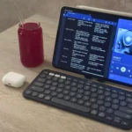 Thiết lập làm việc di động với iPad Air M1, bàn phím Logitech Pebble K380s và chuột không dây ESR MagMouse