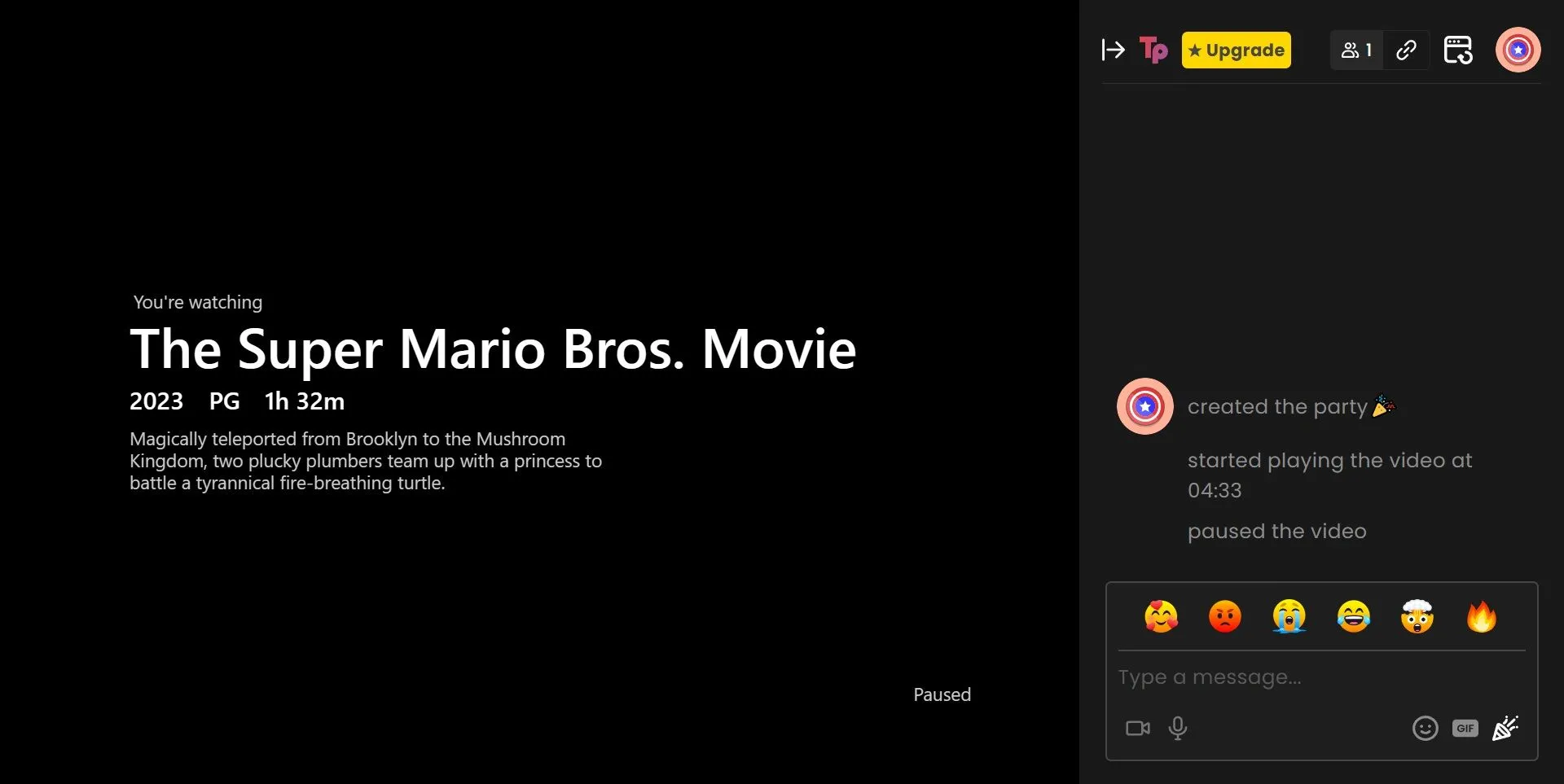 Tiện ích Teleparty cho phép xem phim Netflix cùng bạn bè với tính năng trò chuyện nhóm.