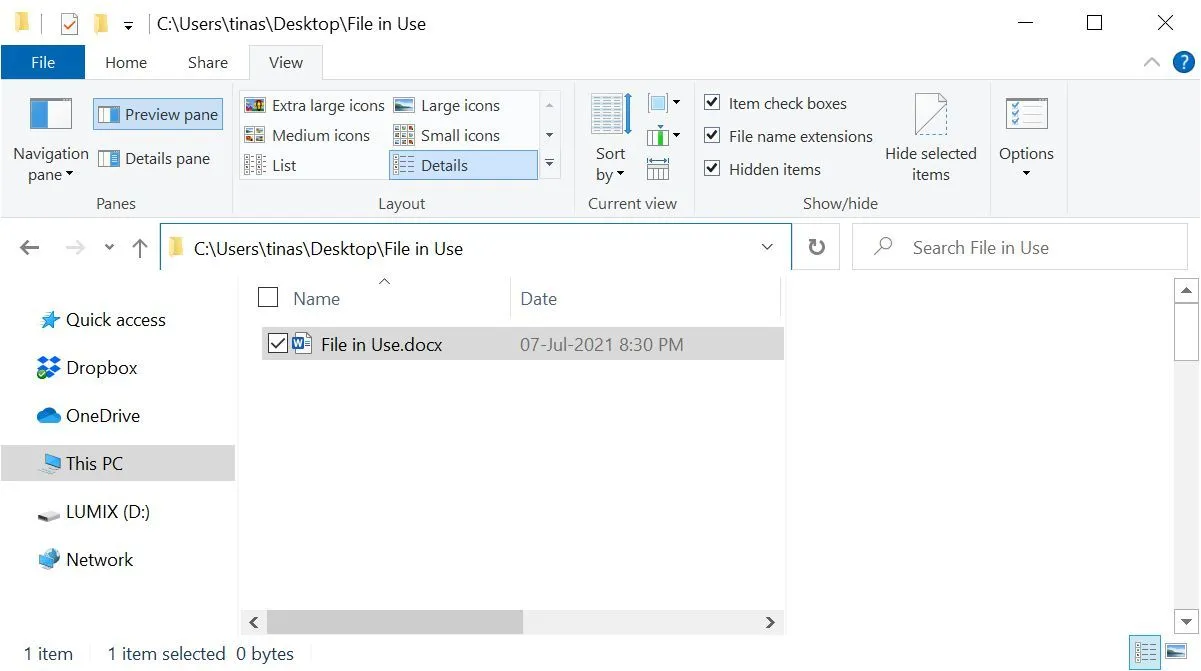 Tìm đường dẫn tệp trong File Explorer Windows để sử dụng với Command Prompt.