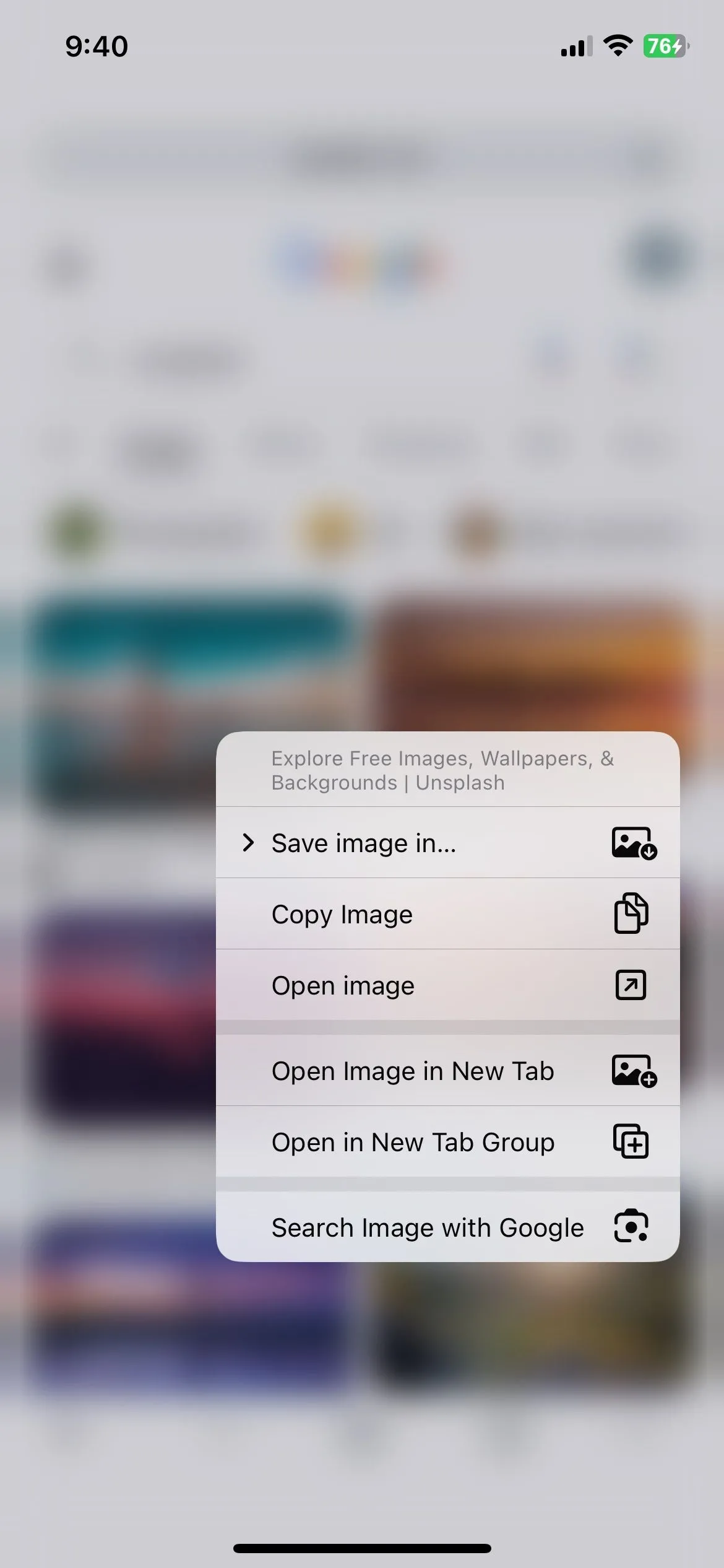 Tìm kiếm hình ảnh bằng Google trên Chrome cho iOS