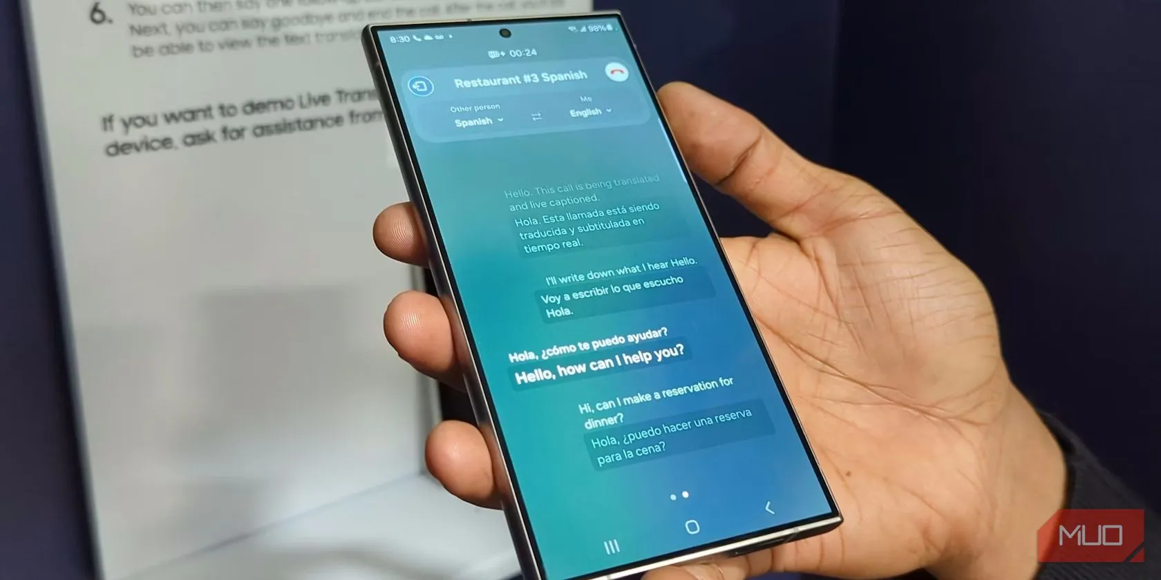 Tính năng dịch cuộc gọi trực tiếp Galaxy AI trên Samsung S24 Ultra