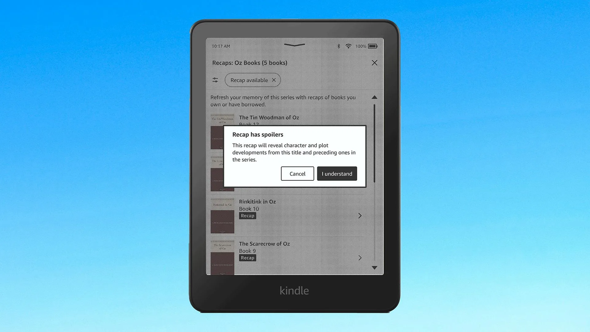 Tính năng Recaps mới giúp tóm tắt nội dung sách Kindle trên ứng dụng iOS.
