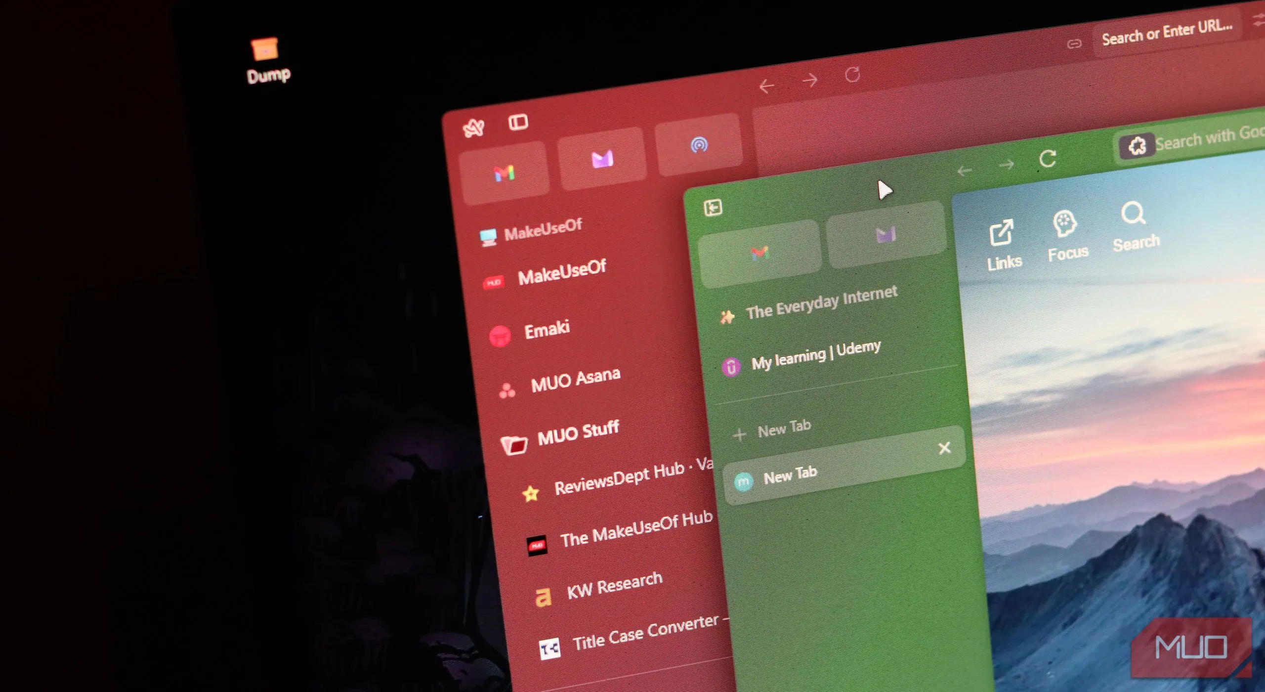 Tính năng tab dọc của Zen Browser, giúp tối ưu không gian hiển thị và tăng năng suất.