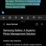 Tính năng tự động định dạng ghi chú trong ứng dụng Samsung Notes