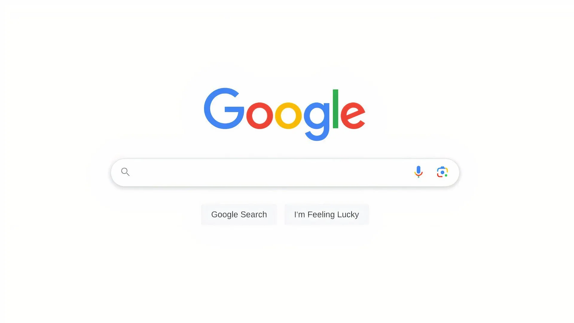 Trang chủ tìm kiếm Google với thiết kế tối giản và trường nhập liệu dễ sử dụng.
