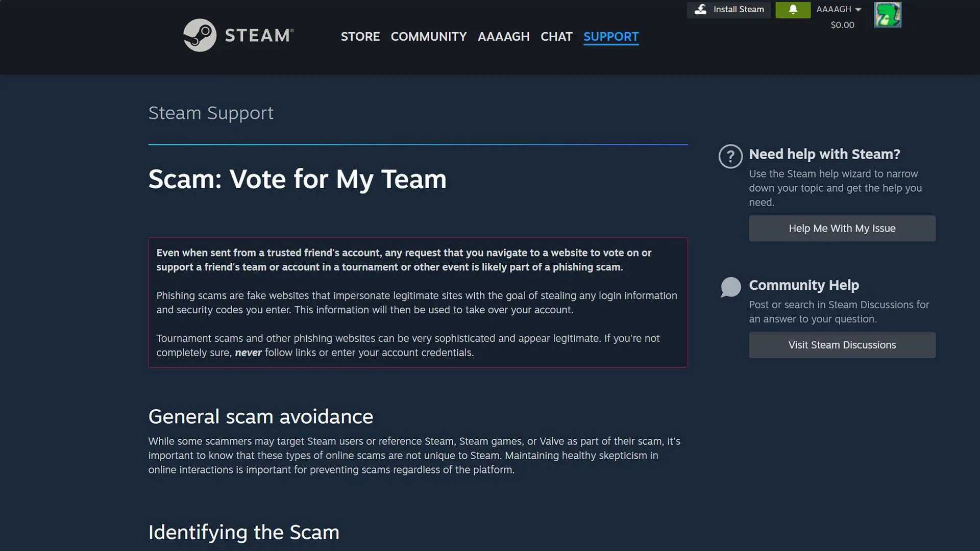 Trang Steam lừa đảo yêu cầu bình chọn đội thi đấu