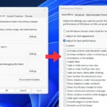 Trang tiện ích Hiệu ứng hình ảnh trong Windows 11 với tùy chọn Điều chỉnh để có hiệu suất tốt nhất
