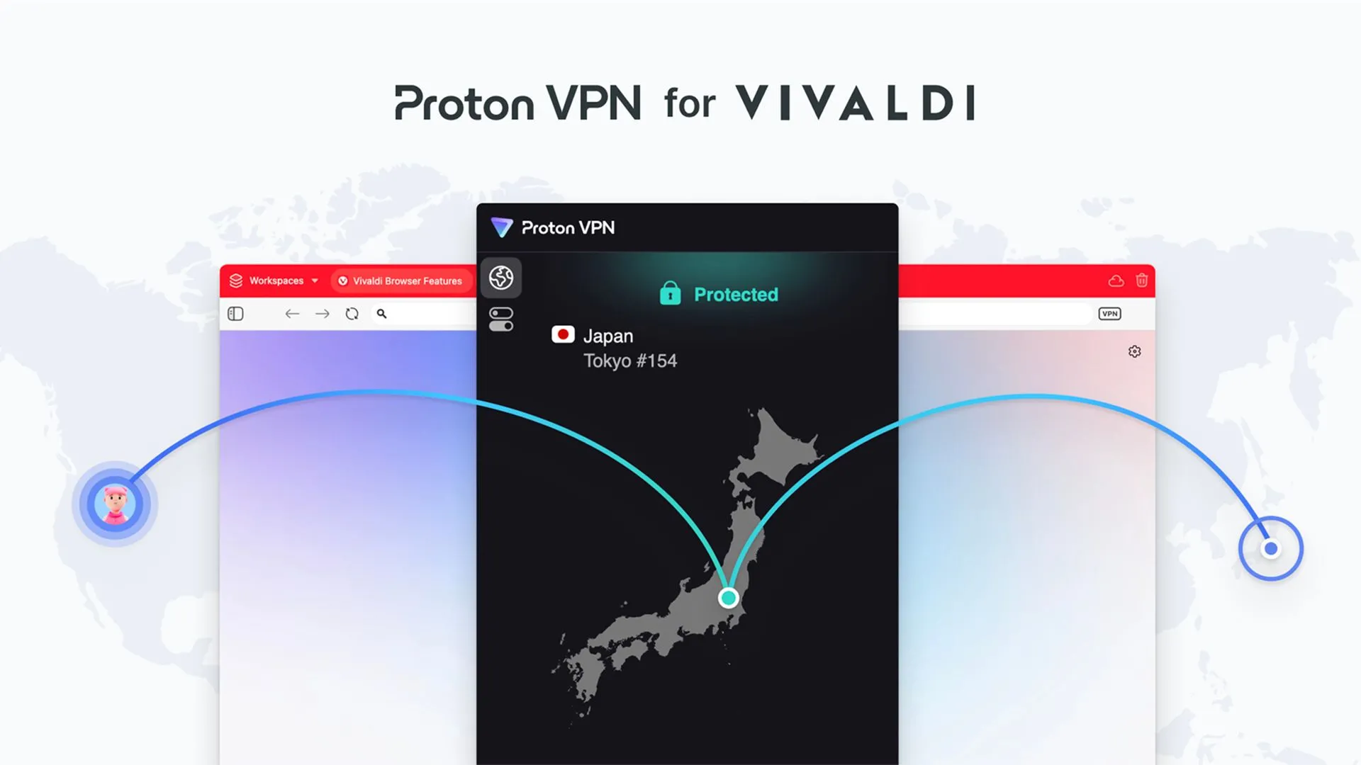 Trình duyệt Vivaldi tích hợp sẵn dịch vụ VPN của Proton VPN, tăng cường bảo mật và quyền riêng tư.