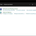 Tùy chọn Mạng và Internet trong Control Panel trên Windows 11