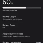 Tùy chọn Pin thích ứng (Adaptive Battery) trong menu cài đặt pin Android