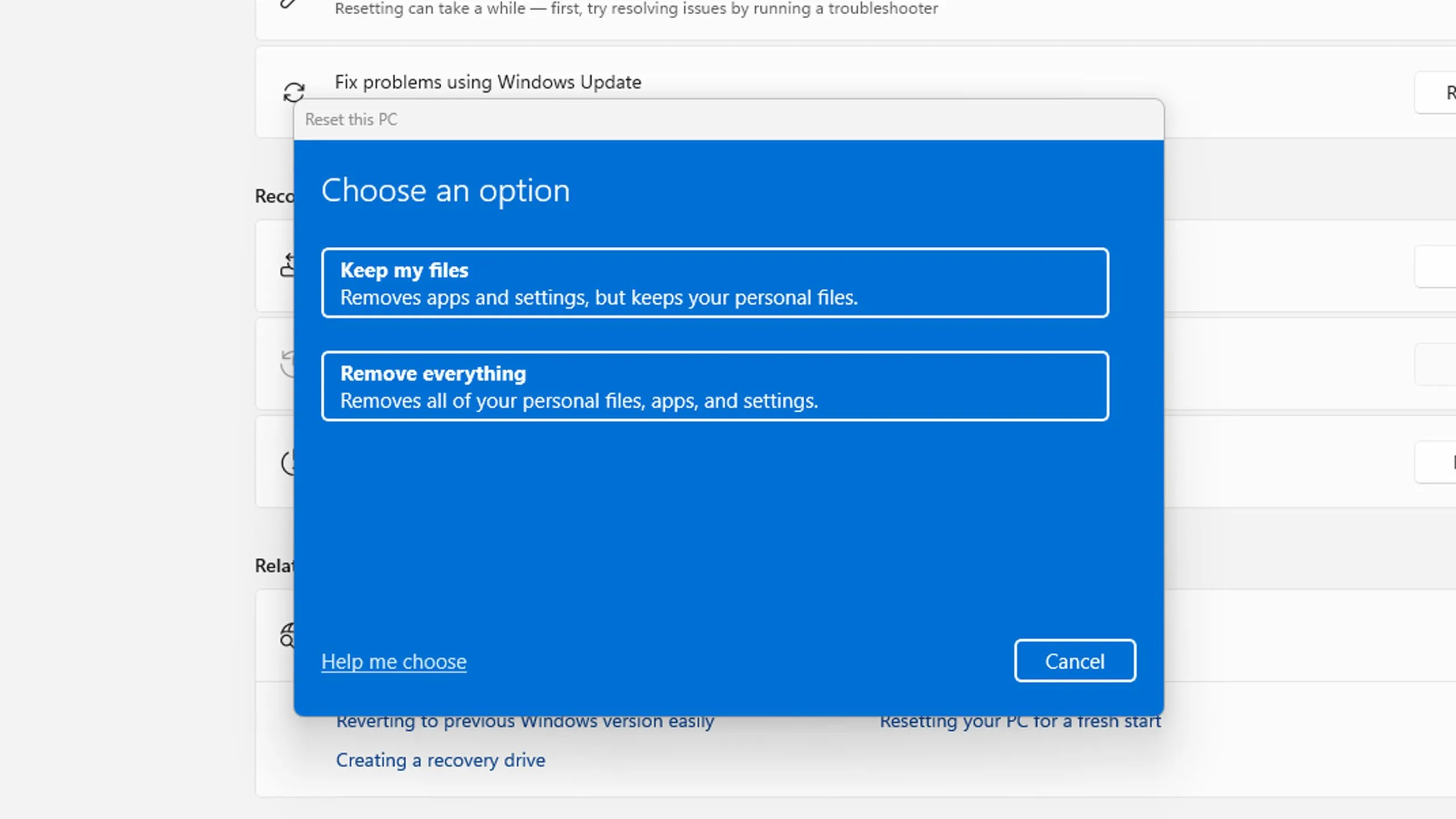 Tùy chọn &quot;Reset This PC&quot; trên Windows 11 để khôi phục máy tính hoàn toàn