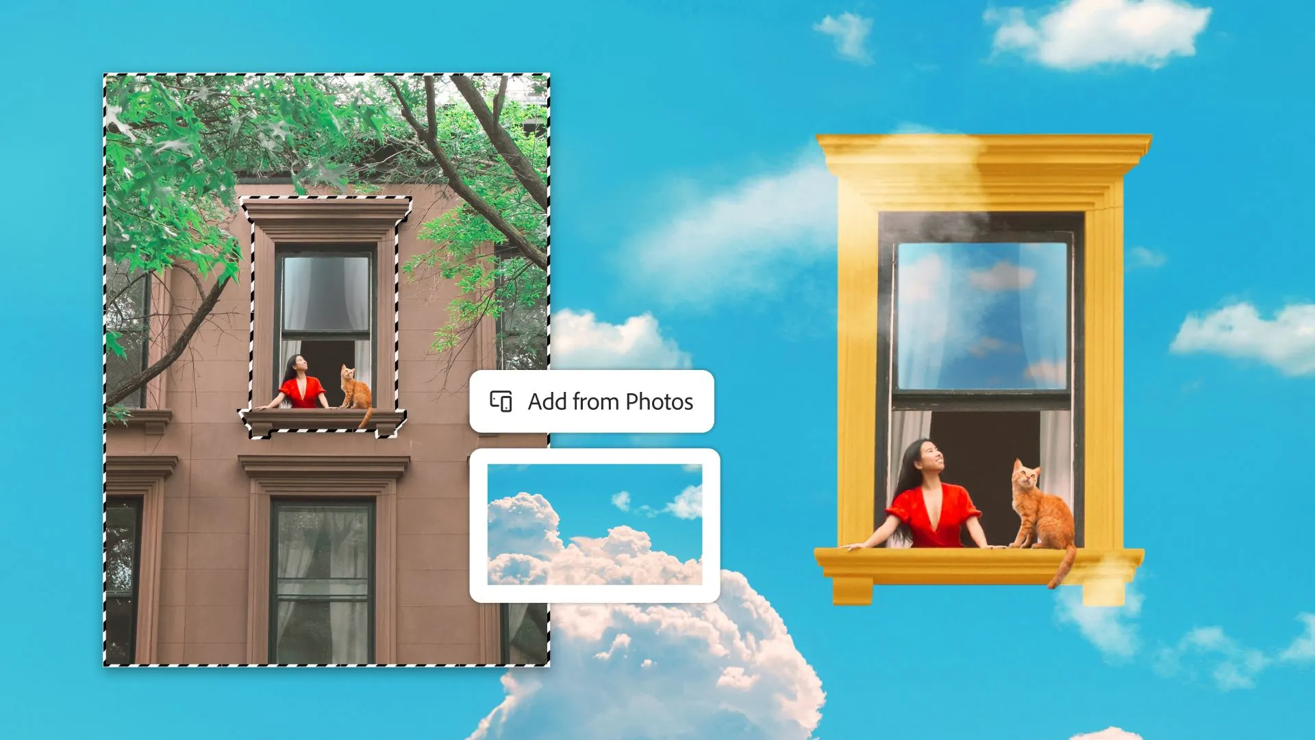 Tùy chọn thêm ảnh từ thư viện vào dự án Photoshop Mobile