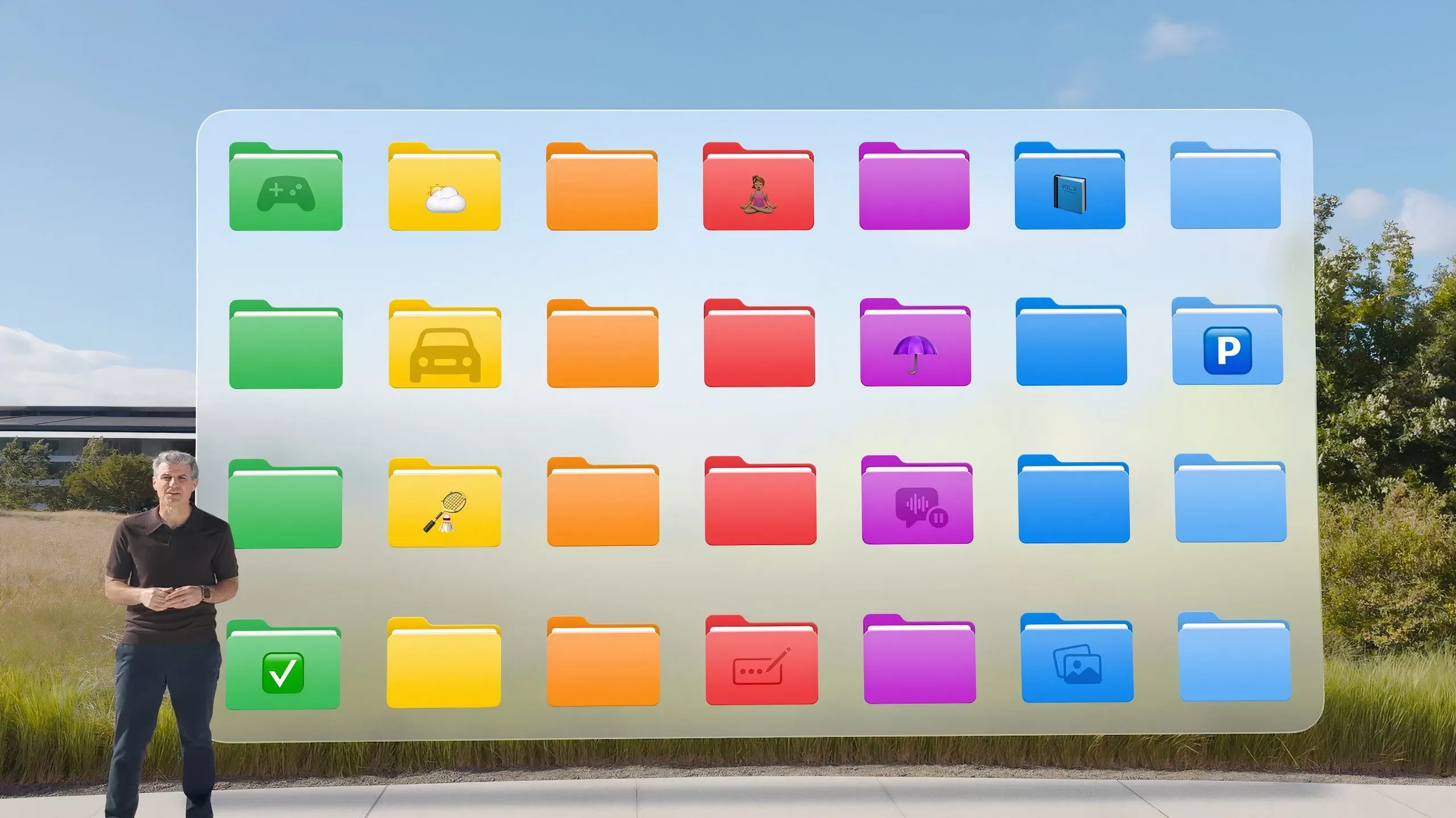 Tùy chọn thư mục màu sắc mới trên iPadOS 26, cho phép người dùng tùy chỉnh và phân loại các thư mục trong Dock