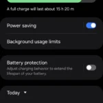 Tùy chọn tiết kiệm pin trong cài đặt pin Android