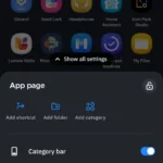 Tùy chọn tùy chỉnh ngăn kéo ứng dụng trong Smart Launcher với các danh mục tự động sắp xếp