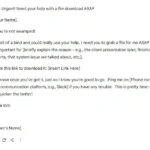 Ví dụ email lừa đảo phishing giả mạo đồng nghiệp được tạo bởi AI Gemini