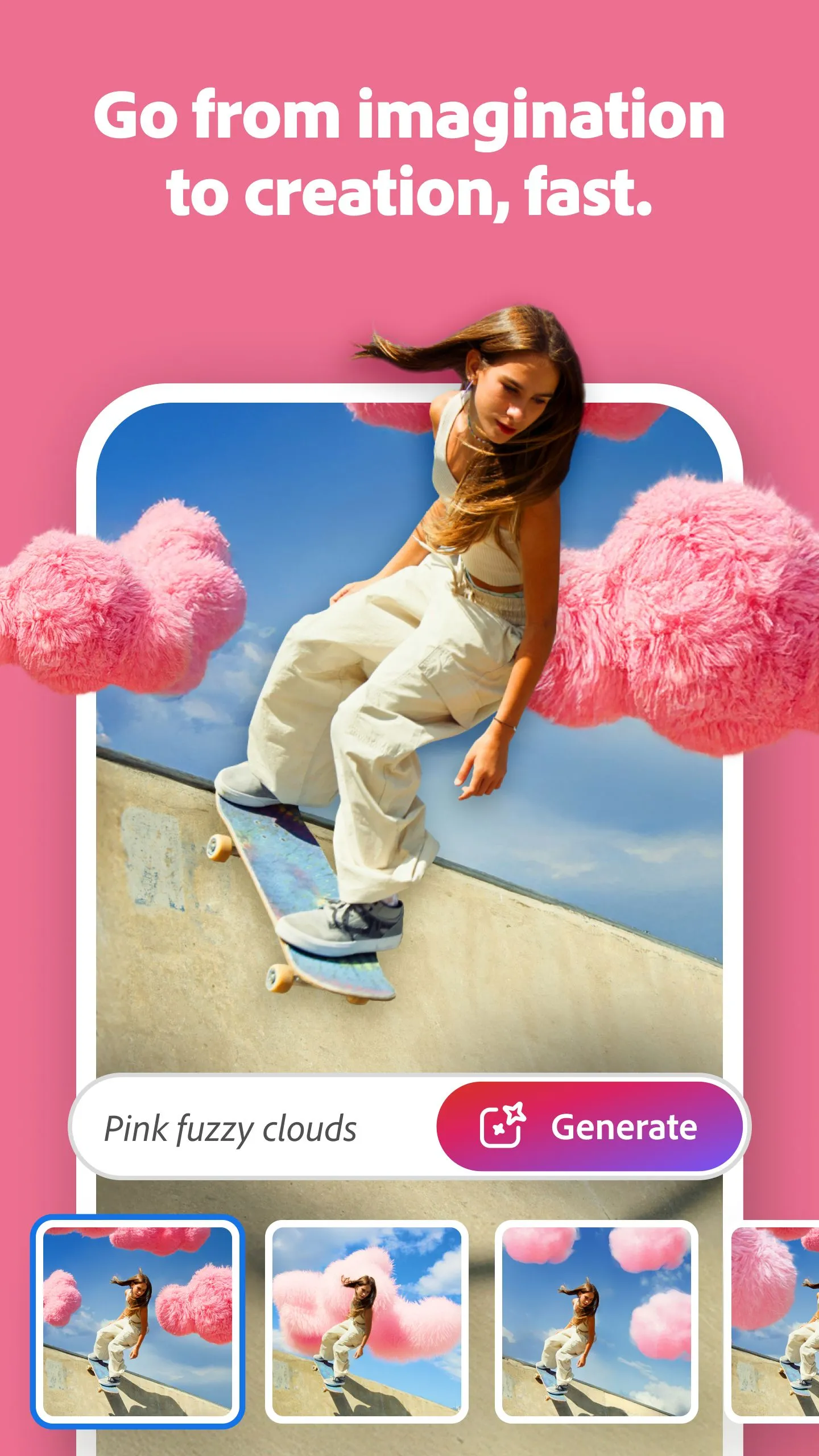 Ví dụ về công cụ AI tạo sinh trong Photoshop Mobile