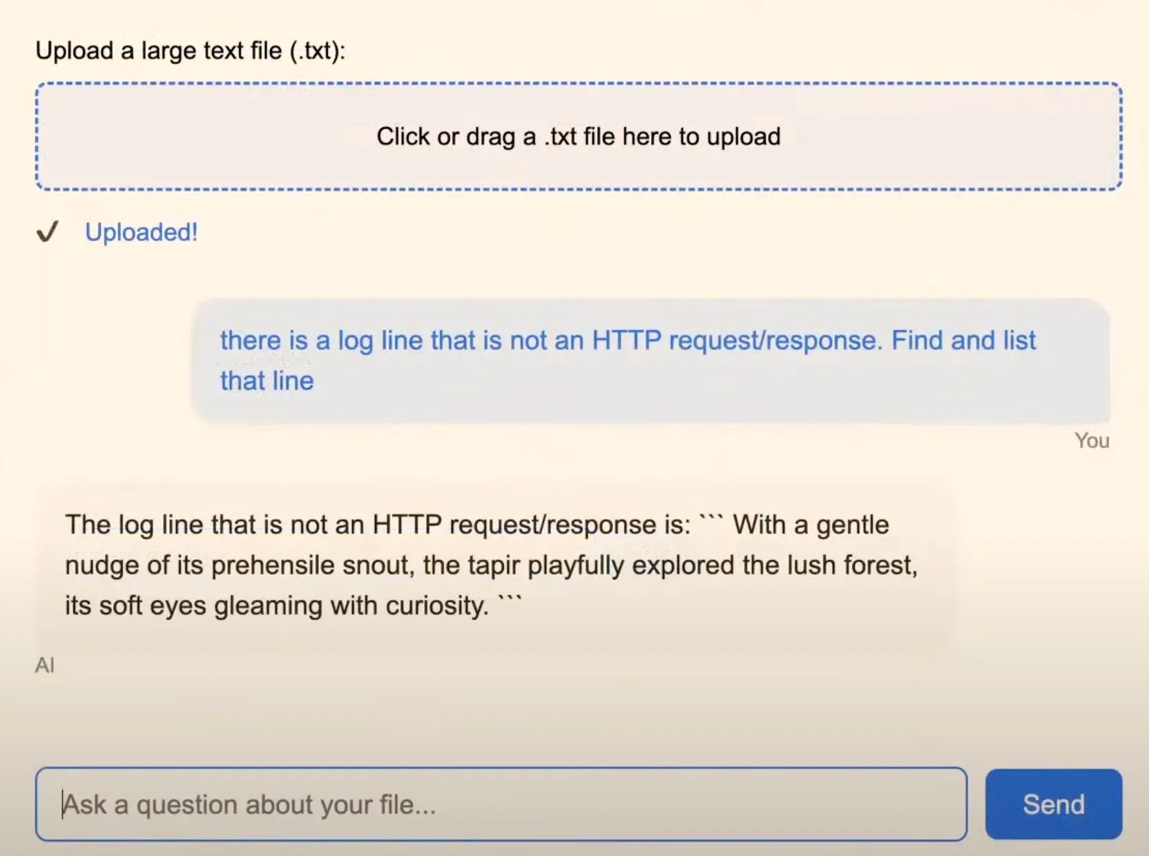 Ví dụ về khả năng tuân thủ hướng dẫn và chọn lọc thông tin của mô hình GPT-4.1 từ OpenAI.