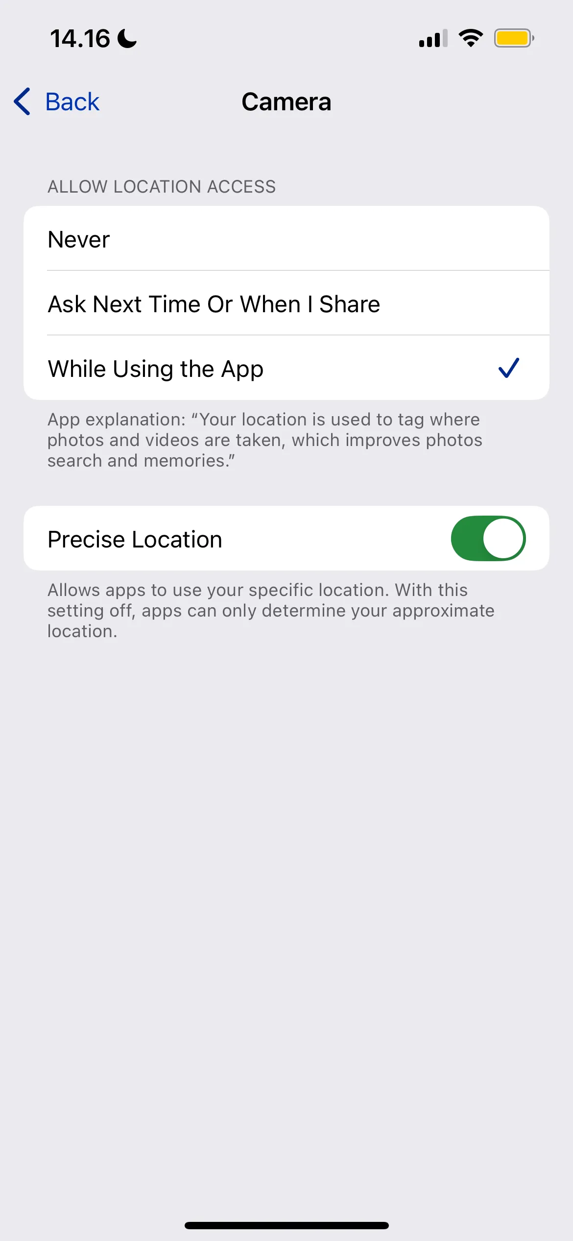 Vị trí ảnh trên bản đồ iPhone hiển thị thông tin GPS