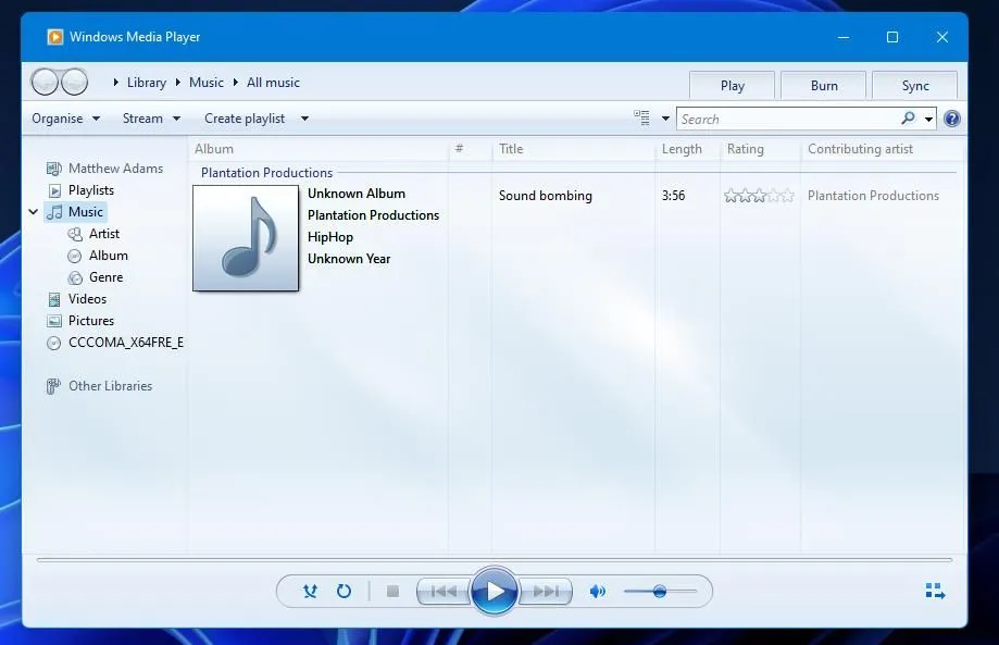 Windows Media Player Legacy biểu tượng, ứng dụng nghe nhạc cũ của Windows
